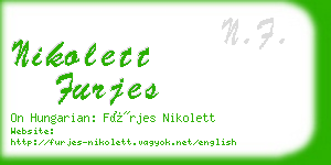 nikolett furjes business card
